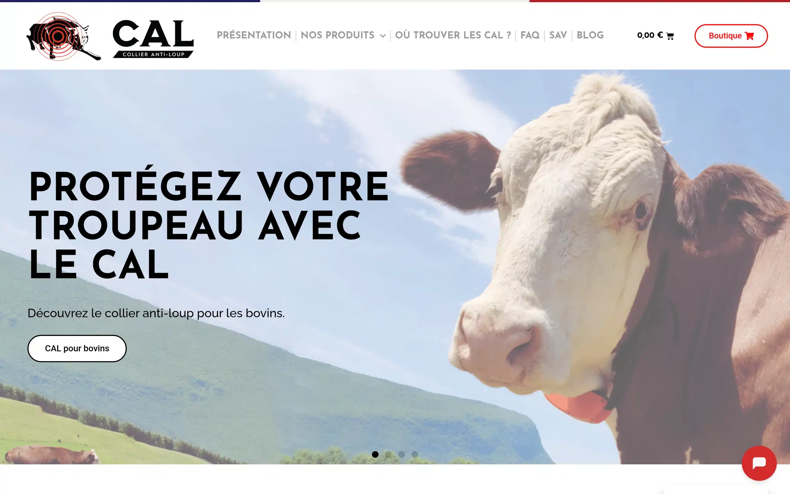 Site e-commerce Collier Anti-Loup conçu par Amazeinweb