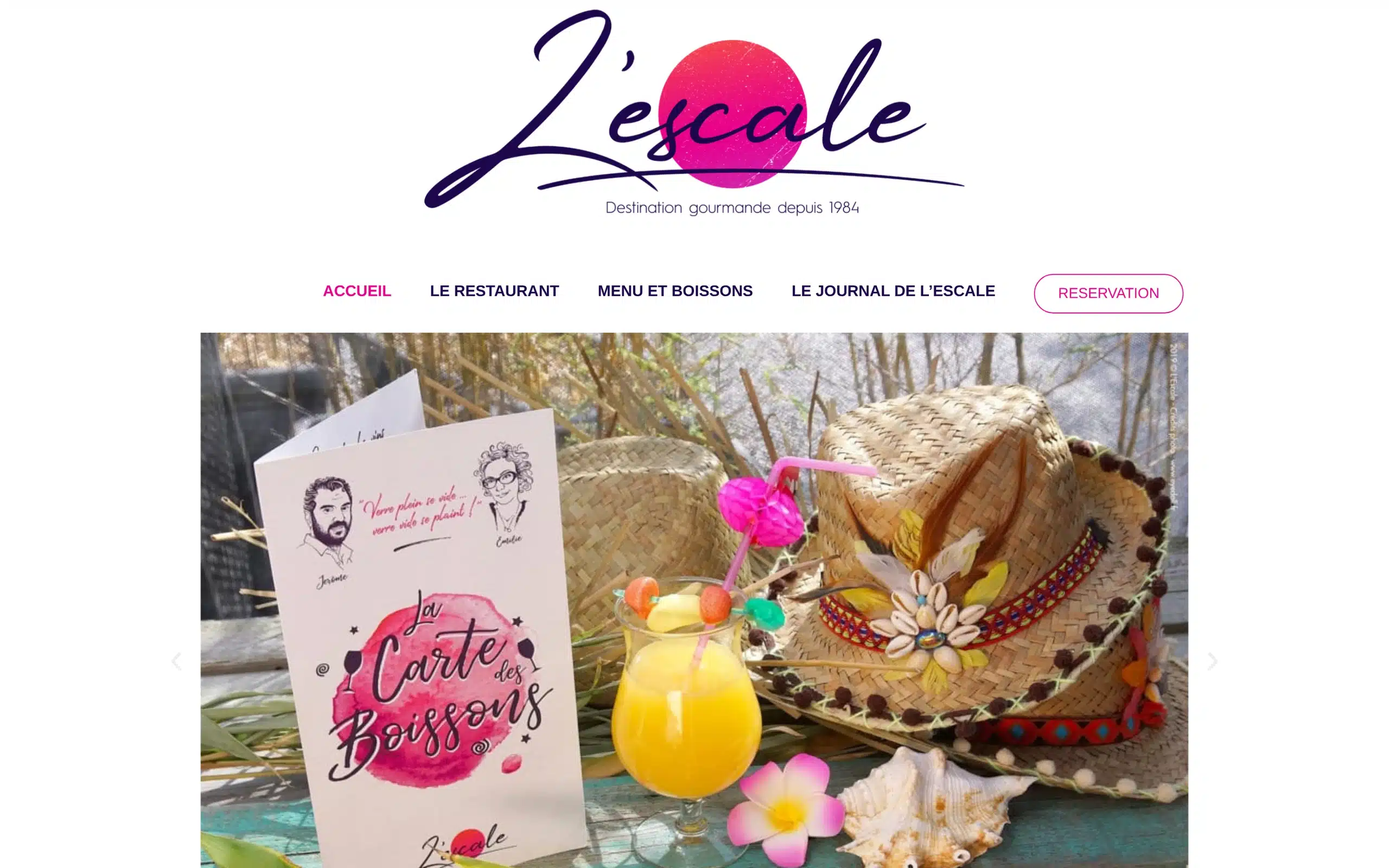 Accueil du site L’Escale, restaurant à Villeneuve-d’Ascq
