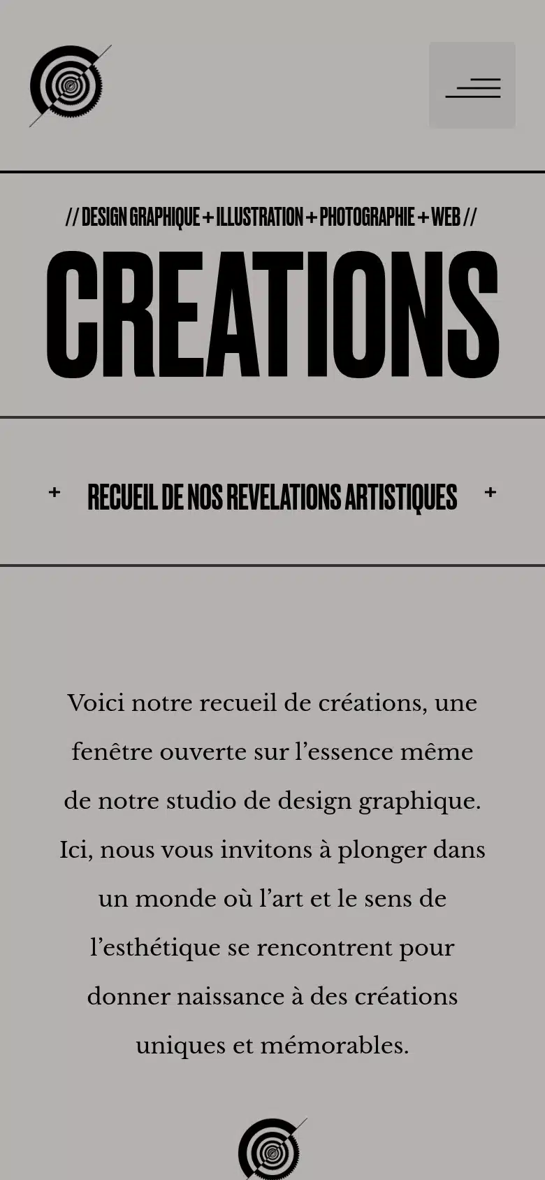 Page d’accueil du site Eyedoll sur mobile