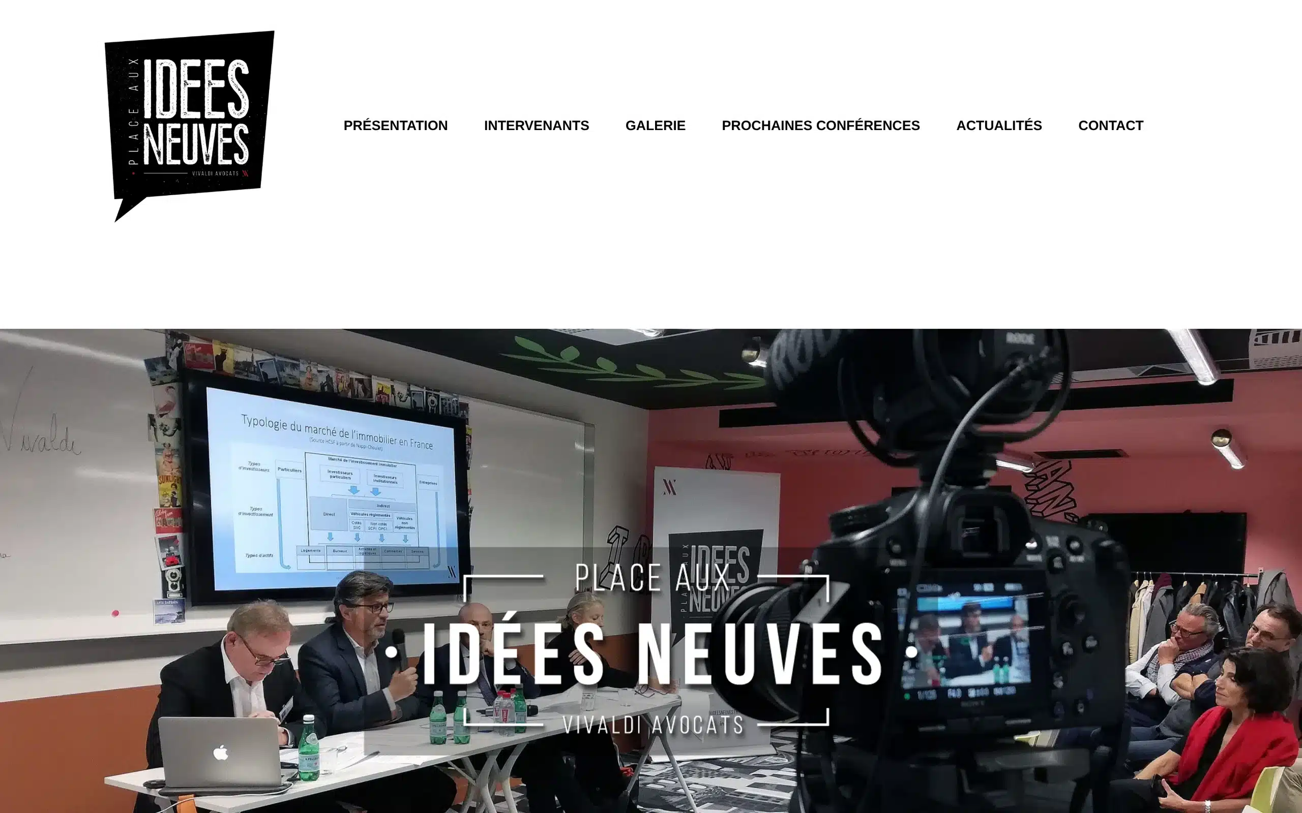 Accueil de Place aux idées neuves, site de conférences et de débat à l’initiative de Vivaldi Avocats
